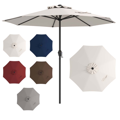 Gymax Outdoor Patio Umbrella Modern Table Umbrella w/8 Heavy Duty Ribs Sun-proof