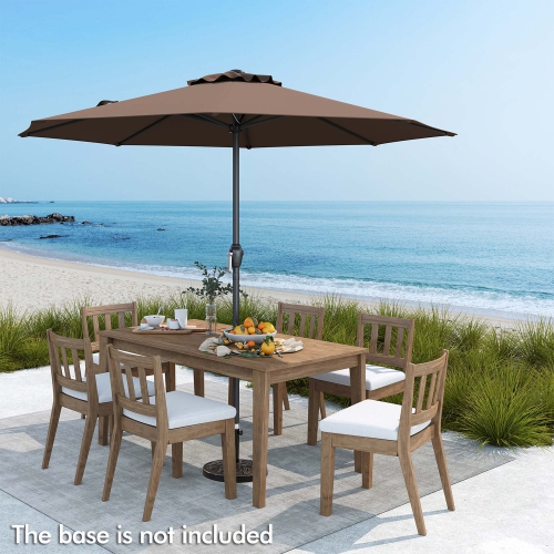 Gymax Outdoor Patio Umbrella Modern Table Umbrella w/8 Heavy Duty Ribs Sun-proof