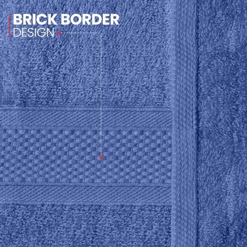 Canadian Linen Imperial Washcloths, 12 Pack, 12”x12”, Soft Absorbent Cotton Lightweight Quick Dry Dish Cloth for Pool, Gym, Motel, Kitchen, Light Blue