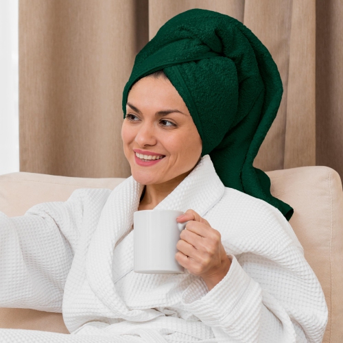 Canadian Linen Imperial Medium Bath Towels Set, 24”x48” 6 Pack,Soft Absorbent Cotton Quick Dry Lightweight Towels for Homes, Hotels, Spa, Hunter Green