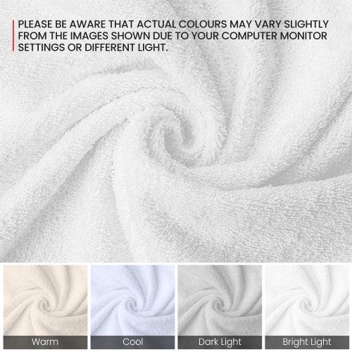 Canadian Linen Imperial Medium Bath Towels Set, 24”x48” 6 Pack Soft Absorbent Cotton Lightweight Quick Dry Towel for Hotel, Hospital Spa Barber, White