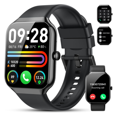 PRIME MADE  Smart Watch for Men Women \w Bluetooth Call, 1.96" Smartwatch \w Heart Rate Sleep Monitor Step Counter, 110+ Sport Modes Fitness Watch