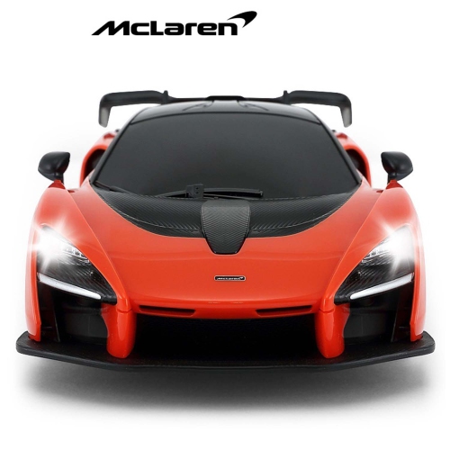 Rastar 1:18 Scale RC Car - McLaren Senna Orange, Remote Control Toy Car, Car Collection for Kids and Adults
