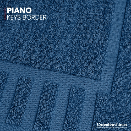 Tapis de bain Canadian Linen Imperial, paq. 2, 20 x 30&nbsp;po, coton doux absorbant, léger, séchage rapide, lavable à motif de touches de piano,