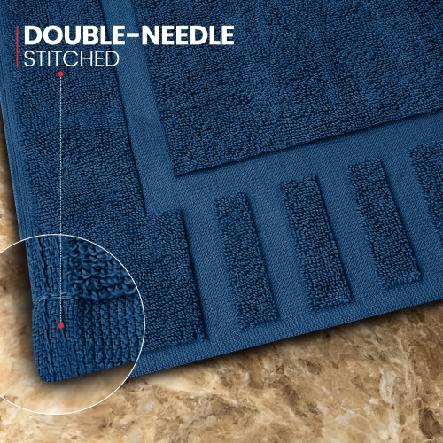 Tapis de bain Canadian Linen Imperial, paq. 2, 20 x 30&nbsp;po, coton doux absorbant, léger, séchage rapide, lavable à motif de touches de piano,