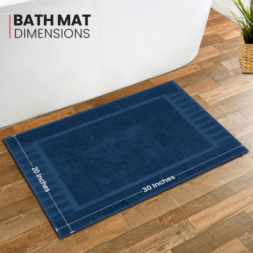Tapis de bain Canadian Linen Imperial, paq. 2, 20 x 30&nbsp;po, coton doux absorbant, léger, séchage rapide, lavable à motif de touches de piano,
