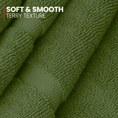 Canadian Linen Imperial Bathmats, 2 Pack, 20"x30", Lightweight Quick Dry Soft Absorbent Cotton Washable Shower Mats with Piano Keys Design, Moss Green