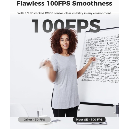 OBSBOT Meet SE 1080P 100FPS Webcam for PC, AI Framing Streaming Camera with 1/2.8" Sensor, Beauty Mode, Gesture Control, Staggered HDR, Web Camera