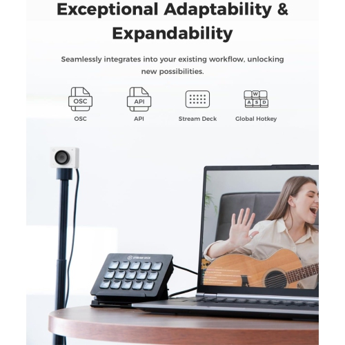 OBSBOT Meet SE 1080P 100FPS Webcam for PC, AI Framing Streaming Camera with 1/2.8" Sensor, Beauty Mode, Gesture Control, Staggered HDR, Web Camera