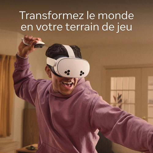 Casque de réalité virtuelle de 128 Go Meta Quest 3S avec période d'essai de 3 mois de Meta Horizon+