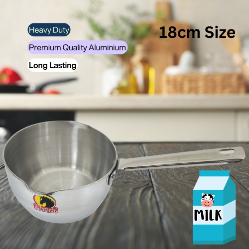 Chetak Aluminium Heavy Duty Milk Pan, Sauce Pan, 18 cm