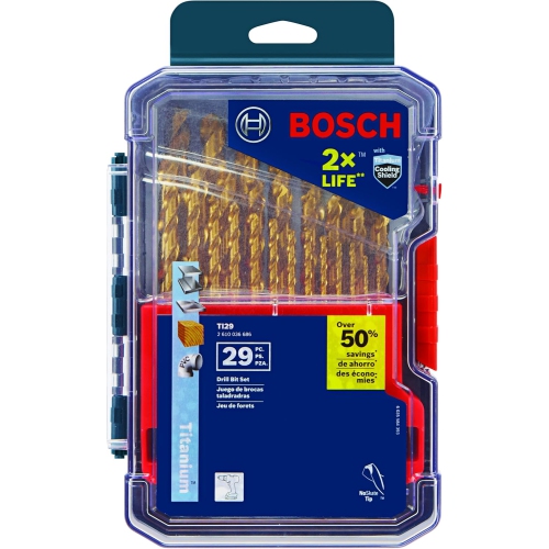 Image 1 of 4.. Bosch TI29 Titanium Metal Drill Bit Set