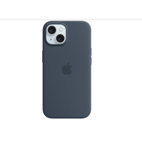 Remis à neuf Étui souple ajusté en silicone avec MagSafe d'Apple pour iPhone 15 - Bleu tempête MT0N3ZM/A