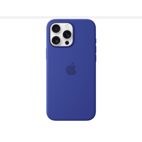 Refurbished Apple Silicone Fitted Hard Shell Case with MagSafe for iPhone 16 Pro Max - Ultramarine MYYY3ZM/A