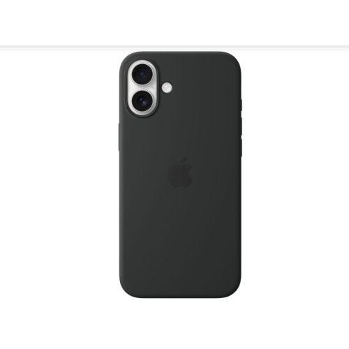 Refurbished Apple Silicone Fitted Hard Shell Case with MagSafe for iPhone 16 Plus - Black MYY93ZM/A