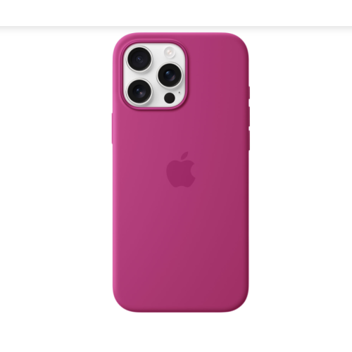 Refurbished Apple Silicone Fitted Hard Shell Case with MagSafe for iPhone 16 Pro Max - Fuchsia MYYX3ZM/A