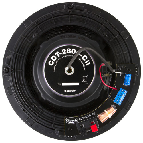 Haut-parleur encastrable au plafond de 8 po, 200 W CDT2800CII de Klipsch - Unité - Blanc