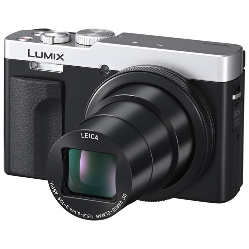 Appareil photo numérique Wi-Fi vidéo 4K à zoom optique 30x de 20,3 Mpx LUMIX ZS99S de Panasonic - Argenté