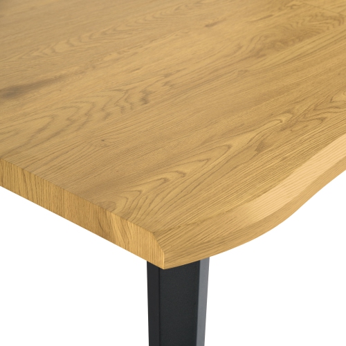 Homy Casa 63 Inch Dining Table Metal Legs for 6 Seater Kitchen Dining Room, NATURAL