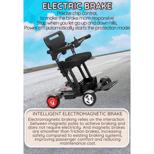 Trottinettes électriques robustes Titan combinées, pour aînés, pliables et faciles à manœuvrer, système de batterie fiable, coussin de siège et