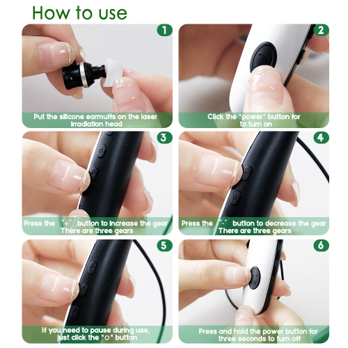Red light therapy for ear and nose congestion 650nm cold laser light therapy for rhinitis and tinnitus