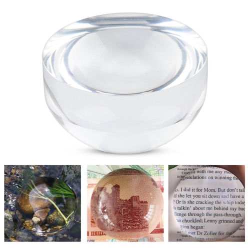 Loupe optique 6X Dôme portatif Lecture papier Loupe en acrylique Loupe portative Dôme