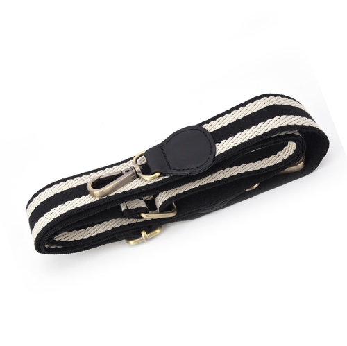 Sacoche Sac à main en cuir Bandoulière Ceinture ajustable Sac de rechange Accessoire de bricolage 88 ~ 134cmNoir et blanc