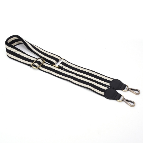 Sacoche Sac à main en cuir Bandoulière Ceinture ajustable Sac de rechange Accessoire de bricolage 88 ~ 134cmNoir et blanc