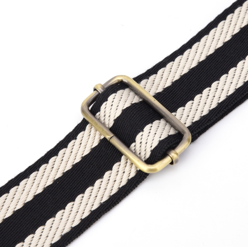 Sacoche Sac à main en cuir Bandoulière Ceinture ajustable Sac de rechange Accessoire de bricolage 88 ~ 134cmNoir et blanc