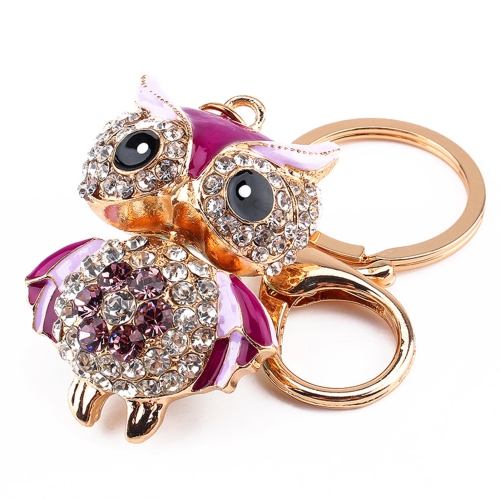 Image 1 of 9.. Rhinestone Crystal Keyring Charm Pendant Purse Bag Key Chain Keychain Gift