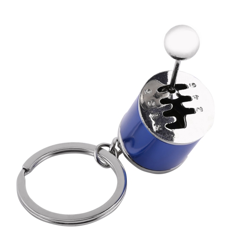 Image 1 of 9.. Gear Shifter Model Keychain Keyring Auto Part Shaped Metal Key Rings(Blue)