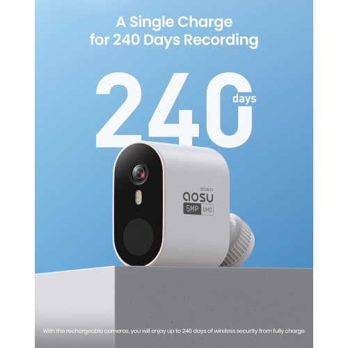 AOSU Security Cameras Wireless Outdoor - 2-Cam-Kit