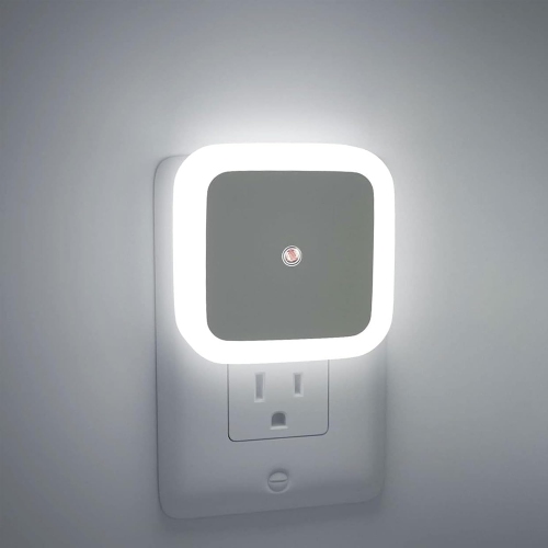 HTUTWOO  4 Packs Night Lights Plug Into Wall, Dusk-To-Dawn Sensor With Automatically Turn On And Off Night Light, Bedroom, Bathroom, Stairs, White