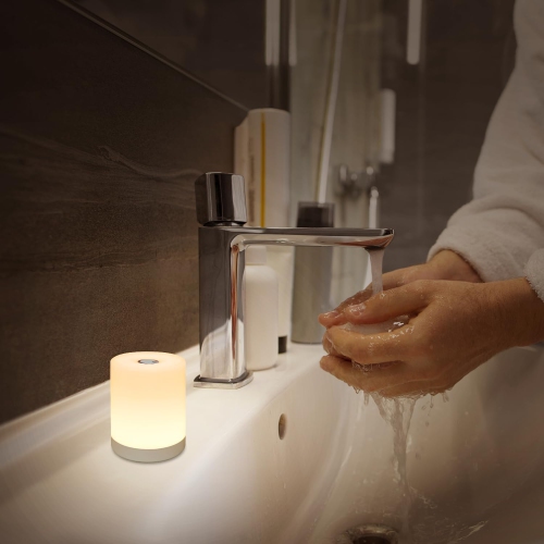 Touch Night Light for Baby Nursery,Dimmable Portable Rechargeable Battery Operated Night Light, Wireless Bedside Mini Lamp for Bedroom, Bathroom