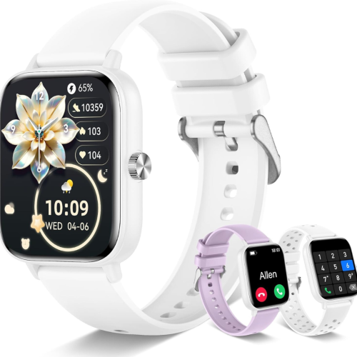 Smart Watch for Women with Bluetooth Call/Read Messages, 1.83" Activity Trackers with 100+ Sports Modes, Step Counter, Heart Rate Monitor, Sleep