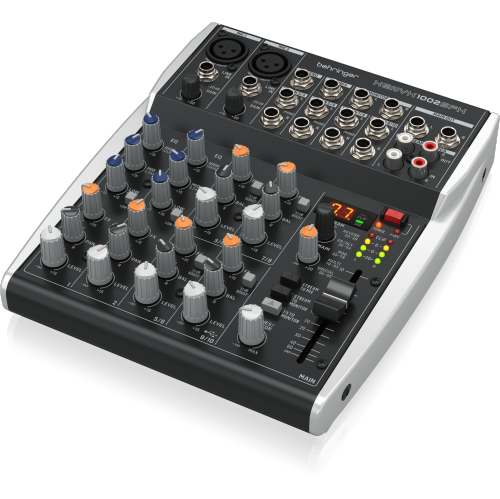 Behringer XENYX 1002SFX Premium Analog 10-Input Mixer with USB Streaming Interface