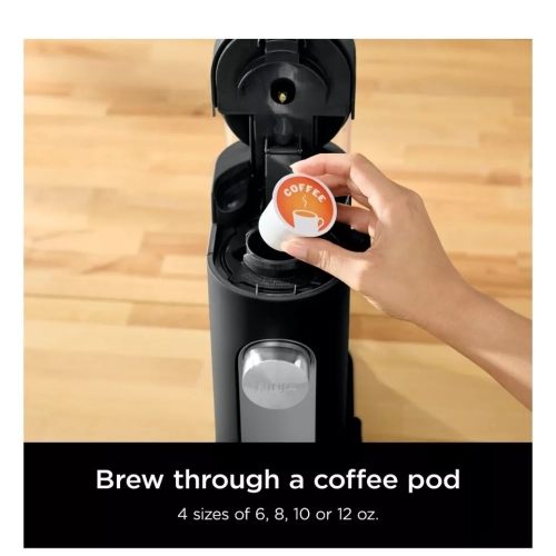 Boîte ouverte - Cafetière à une tasse de Ninja pour capsules et café moulu, compatible avec les dosettes K-Cup