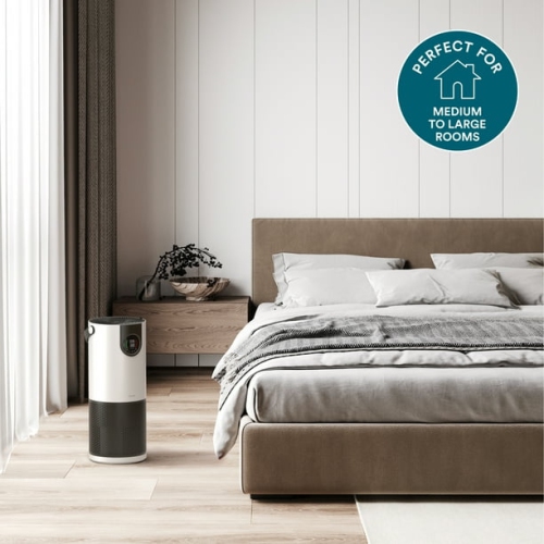 Homedics 2-in-1 Cool Mist Humidifier & Air Purifier – Humidifies & Purifies Air, Digital Air Quality Sensor, Auto Mode, Stylish Tower Design, Ideal