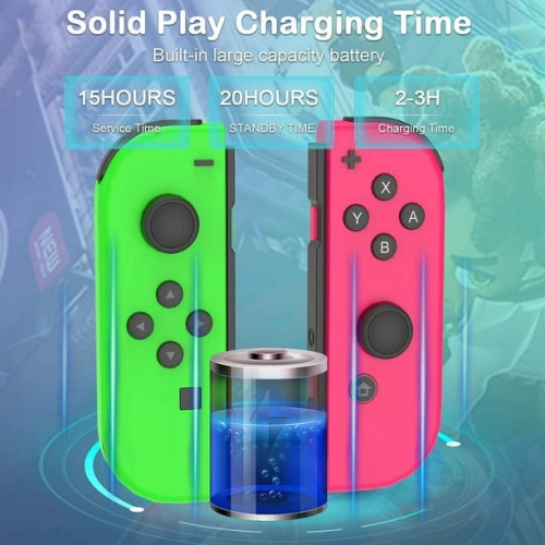 Compatible avec les consoles Nintendo Switch/Lite/DELO, les manettes Switch prennent en charge le réveil/capture d'écran/contrôle des mouvements, pas