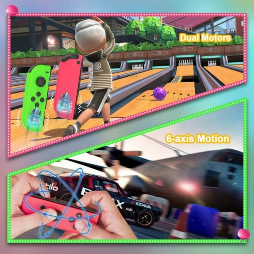 Compatible avec les consoles Nintendo Switch/Lite/DELO, les manettes Switch prennent en charge le réveil/capture d'écran/contrôle des mouvements, pas