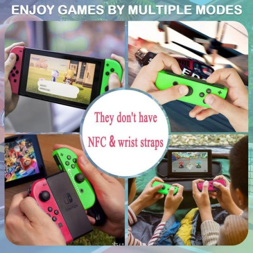 Compatible avec les consoles Nintendo Switch/Lite/DELO, les manettes Switch prennent en charge le réveil/capture d'écran/contrôle des mouvements, pas