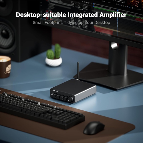 Fosi Audio Bluetooth Subwoofer Amplifier 2.1, BT30D Pro Subwoofer Amp with TPA3255 Chips 165W x2 + 350W & Bass Treble Control