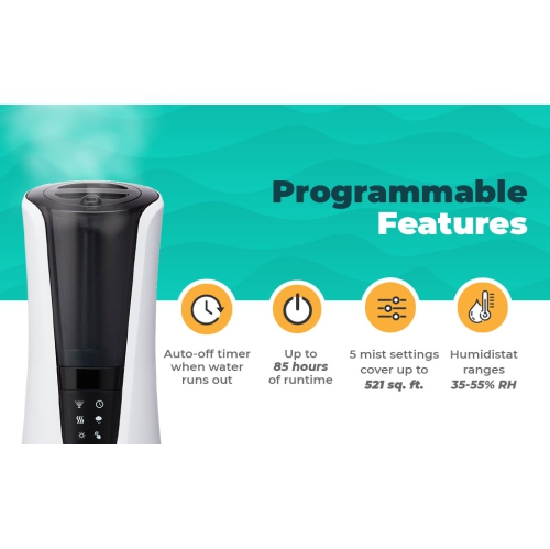 HoMedics Top Fill Warm & Cool Mist Ultrasonic Humidifier