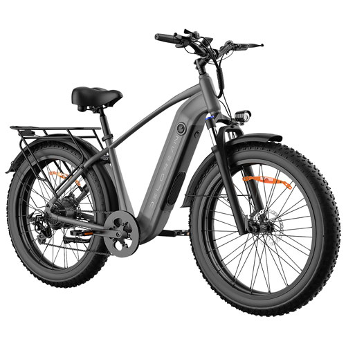 Delorean DM220 Electric City Bike (500W Motor / 55km Range / 32km/h Top Speed) - Dark Grey