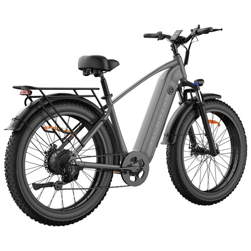 Delorean DM220 Electric City Bike (500W Motor / 55km Range / 32km/h Top Speed) - Dark Grey