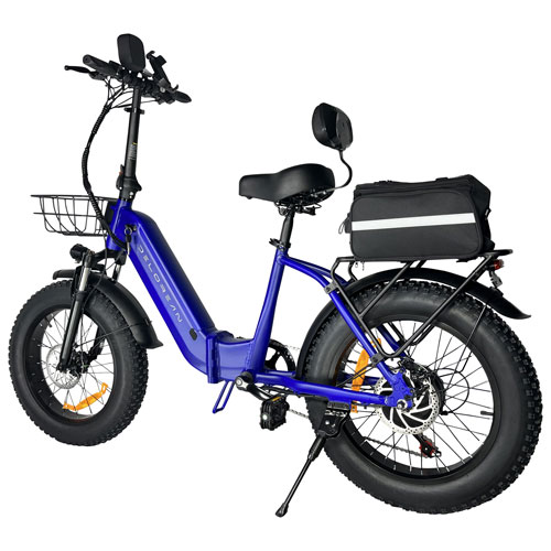 Delorean Foldable Step-Through Electric City Bike (750W Motor/60km Battery Range/32km/h Top Speed) - Blue