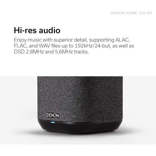 Denon Home 150 NV Wireless Speaker, 1" Tweeter, 3.5" Woofer, Home Speaker with HEOS Built-in, AirPlay 2, and Bluetooth, Multi-Room Streaming, Simple