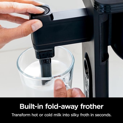 Ninja Specialty 10-Cup Coffee Maker, with 4 Brew Styles for Ground Coffee, Built-in Water Reservoir, Fold-Away Frother & Glass Carafe, Black by NINJA - Open Box condition - Image 4