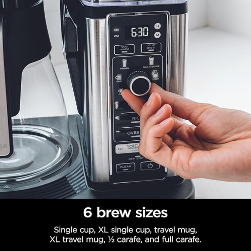 Ninja Specialty 10-Cup Coffee Maker, with 4 Brew Styles for Ground Coffee, Built-in Water Reservoir, Fold-Away Frother & Glass Carafe, Black by NINJA - Open Box condition - Image 5