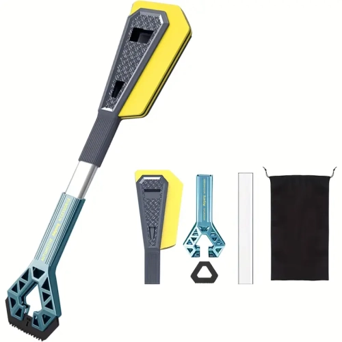3-in-1 Handheld Vacuum, Car Cleaner & Electric Scrubber – Powerful Suction, Snow Brush, Ice Scraper, & Bathroom Scrub